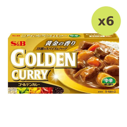 S&B Golden Curry Sauce Medium Hot 198g