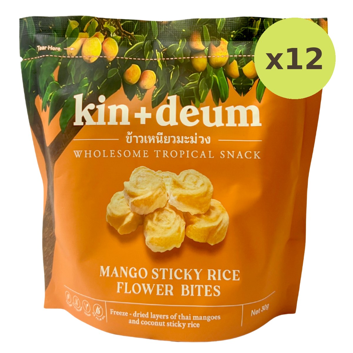 Kin Deum Thai Mango Sticky Rice Flower Bites