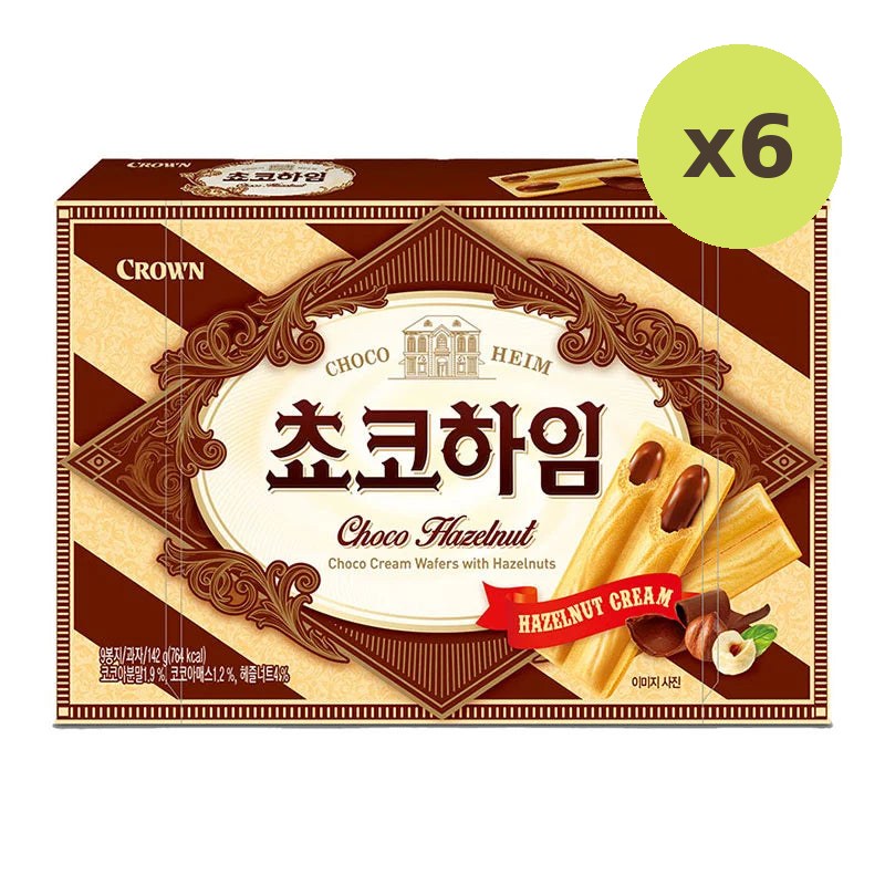 Crown Choco Heim Cream Wafer With Hazelnut 142g