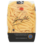 Garofalo Penne Ziti Rigate pasta in a clear bowl showing ridged, tube-shaped Italian pasta suitable for various dishes.