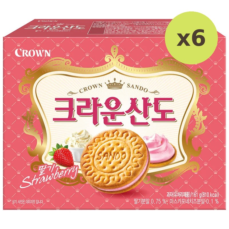 Crown Sando Strawberry Biscuit 161g
