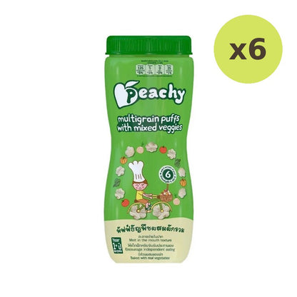 Peachy Multigrain Puff Snacks Mixed With Vegetables
