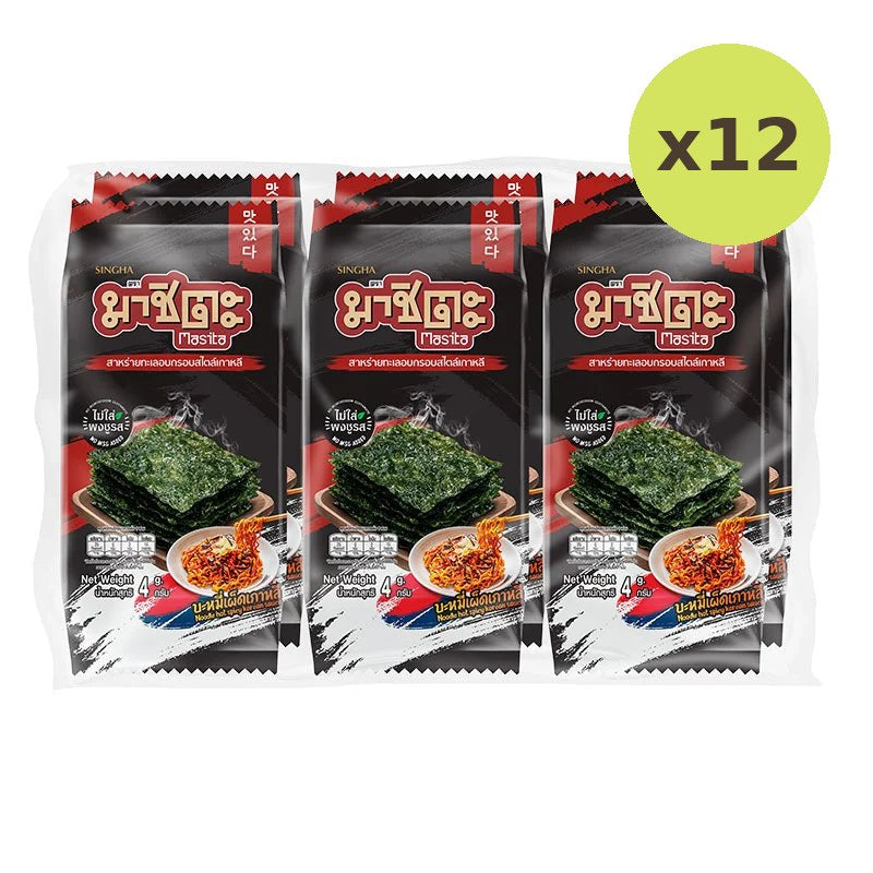 Masita Roasted Seaweed Noodle Hot Spicy Korean Sauce Flavour 4g