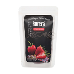 Kurera dried strawberries with Himalayan salt, a natural confectionery snack featuring vibrant red strawberries sprinkled with salt.