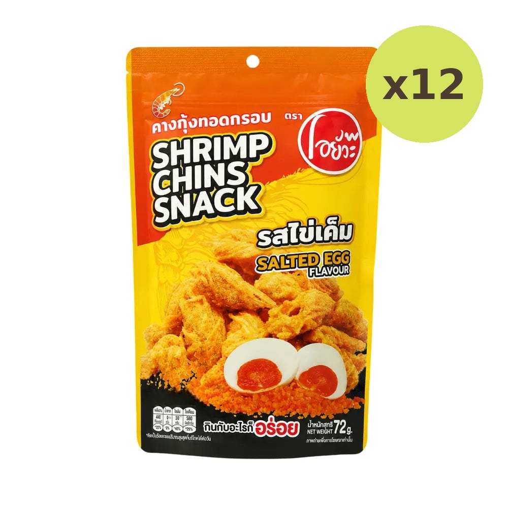 O-yua Crispy Fried Shrimp Chin Salted Egg Flavor Snack 72g
