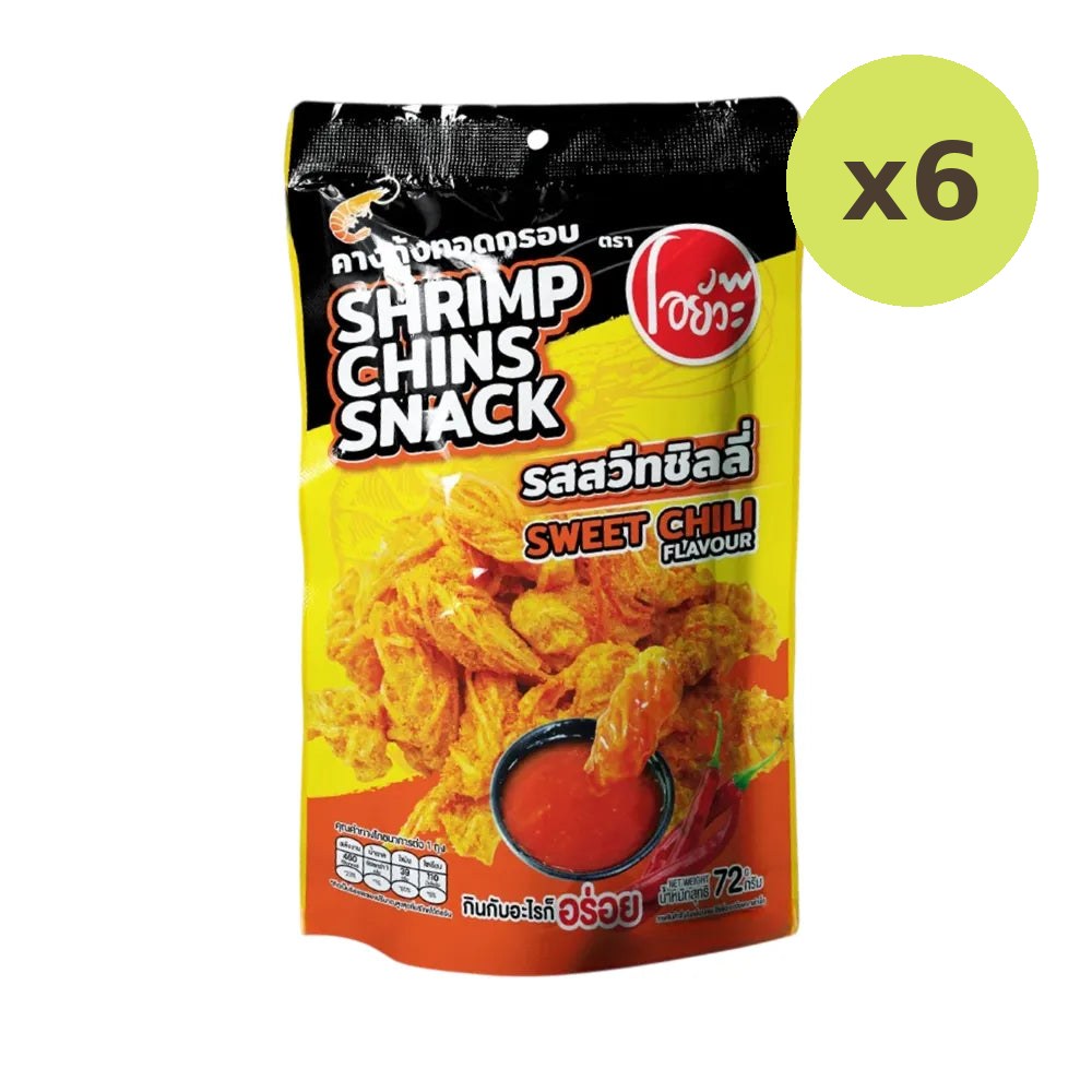 O-yua Shrimp Chin Snack Sweet Chili Flavor 72g
