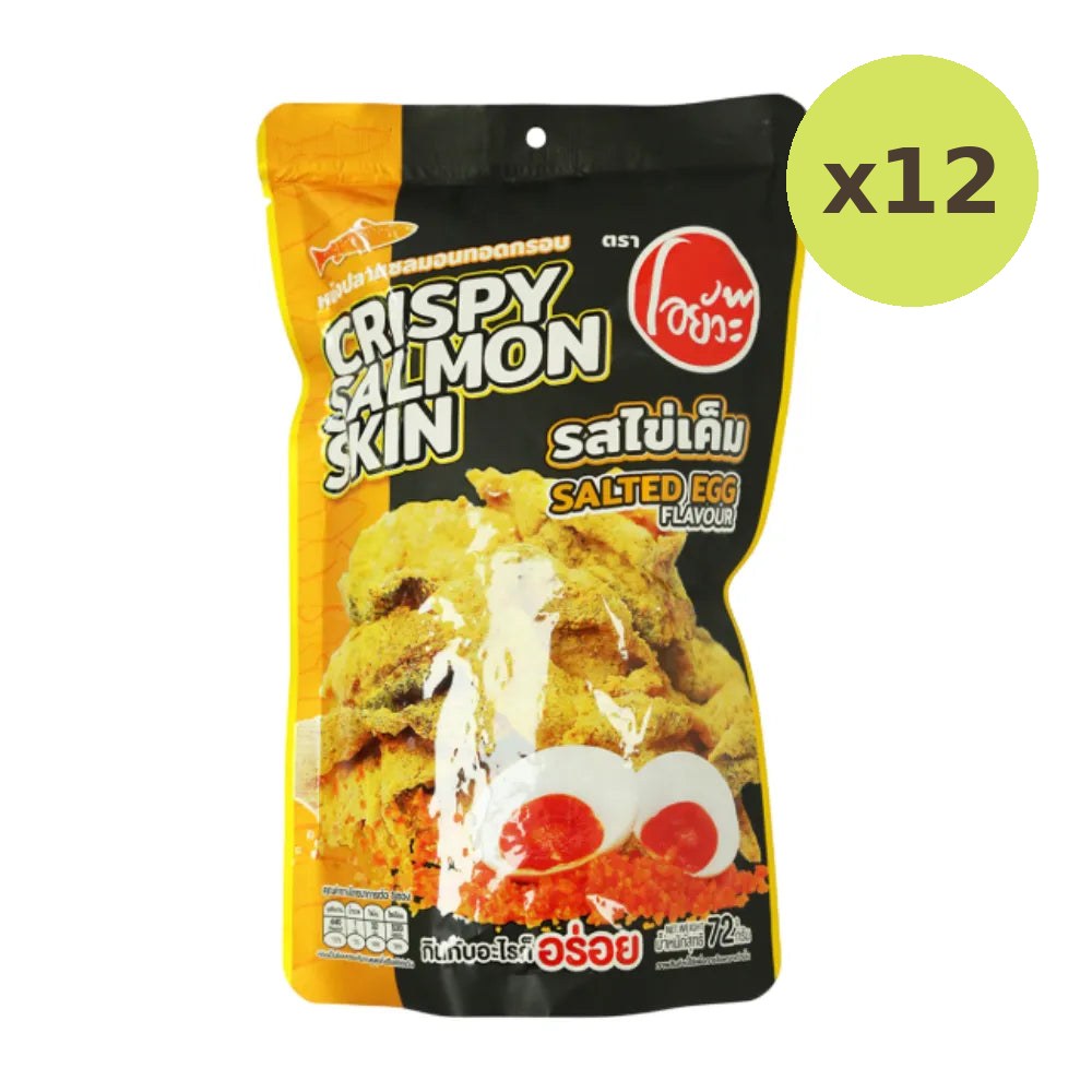 O-yua Crispy Salmon Skin Salted Egg Flavor 72g