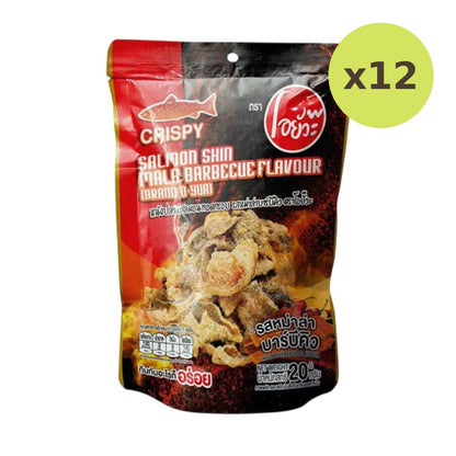 O-yua Fish Skin Crispy Fried Salmon Mala BBQ Flavor 20g