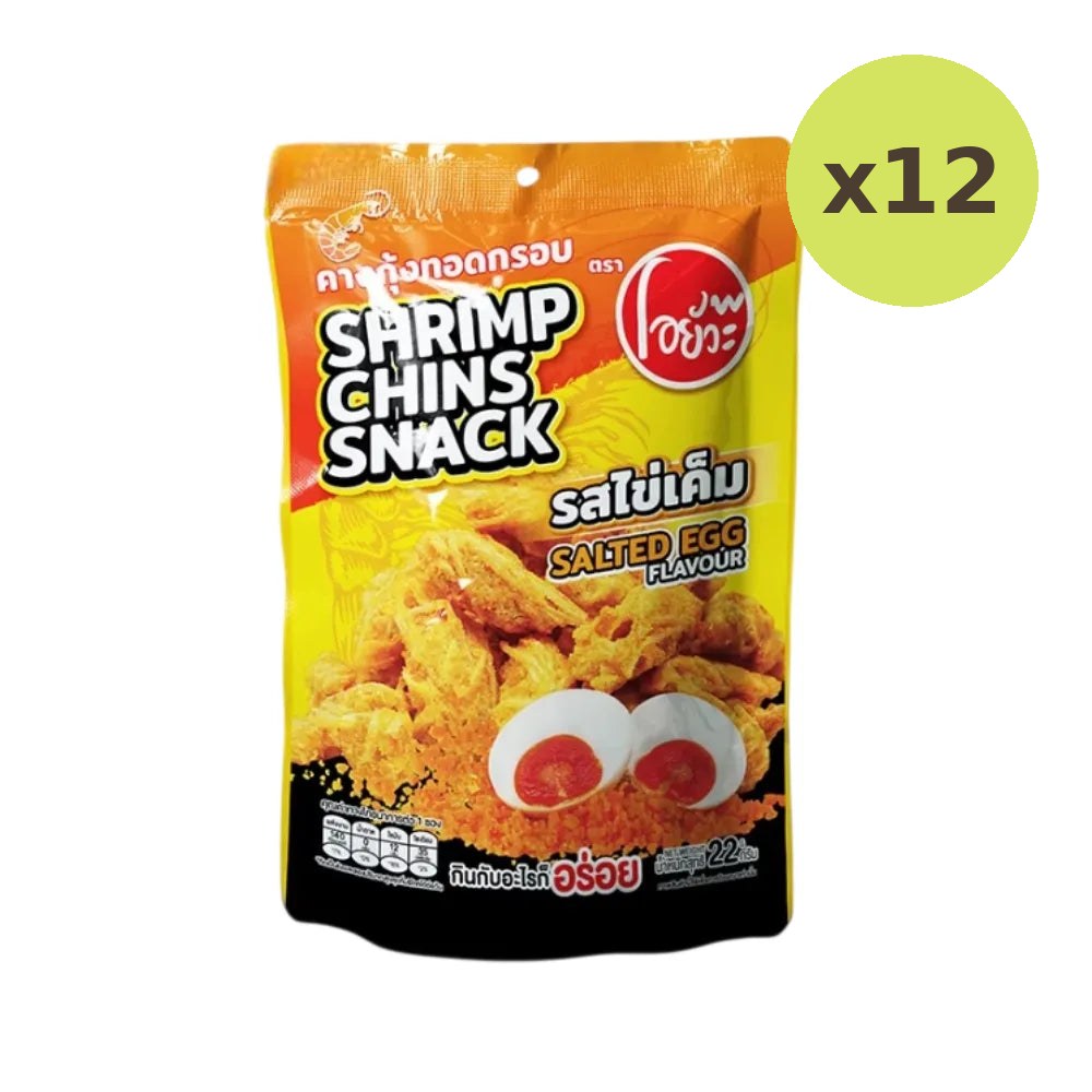 O-yua Shrimp Chin Snack Salted Egg Flavor 22g