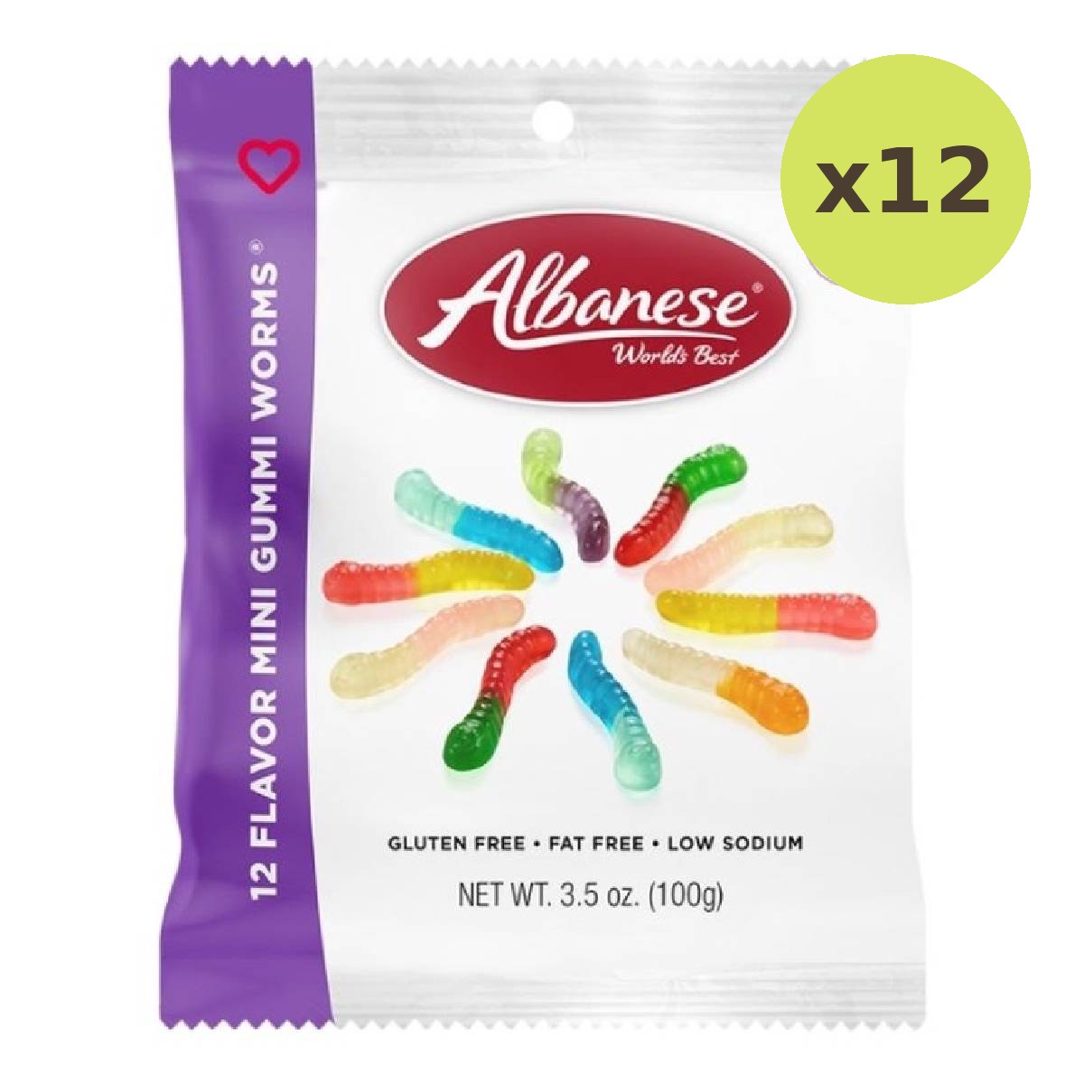 Albanese 12 Flavors Mini Worms Gummy