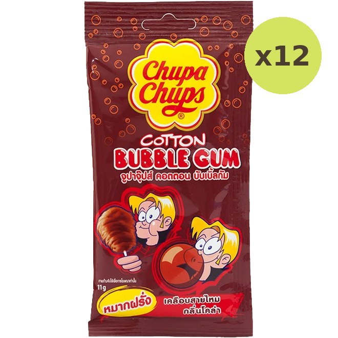 Chupa Chups Cotton Bubble Gum Assorted Flavours (Strawberry