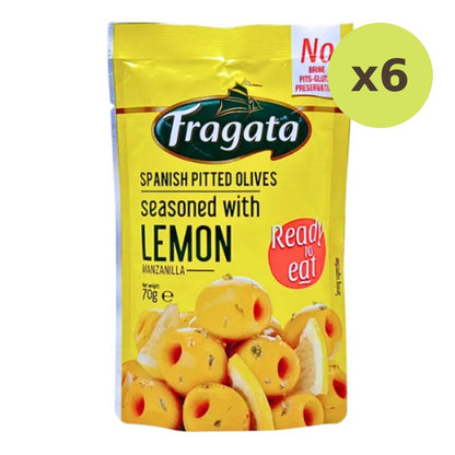 Fragata Pitted Olives Seasoned Lemon 70g