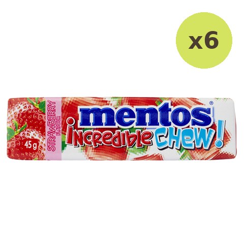Mentos Incredible Strawberry Chewy Candies