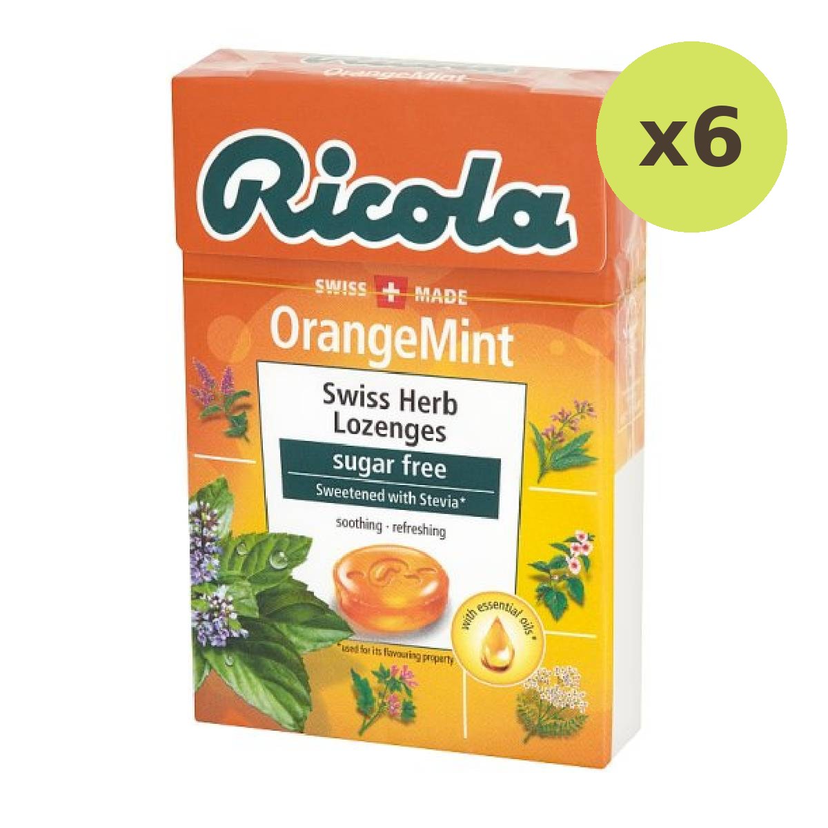 Ricola Sugar Free Orange Mint Lozenge