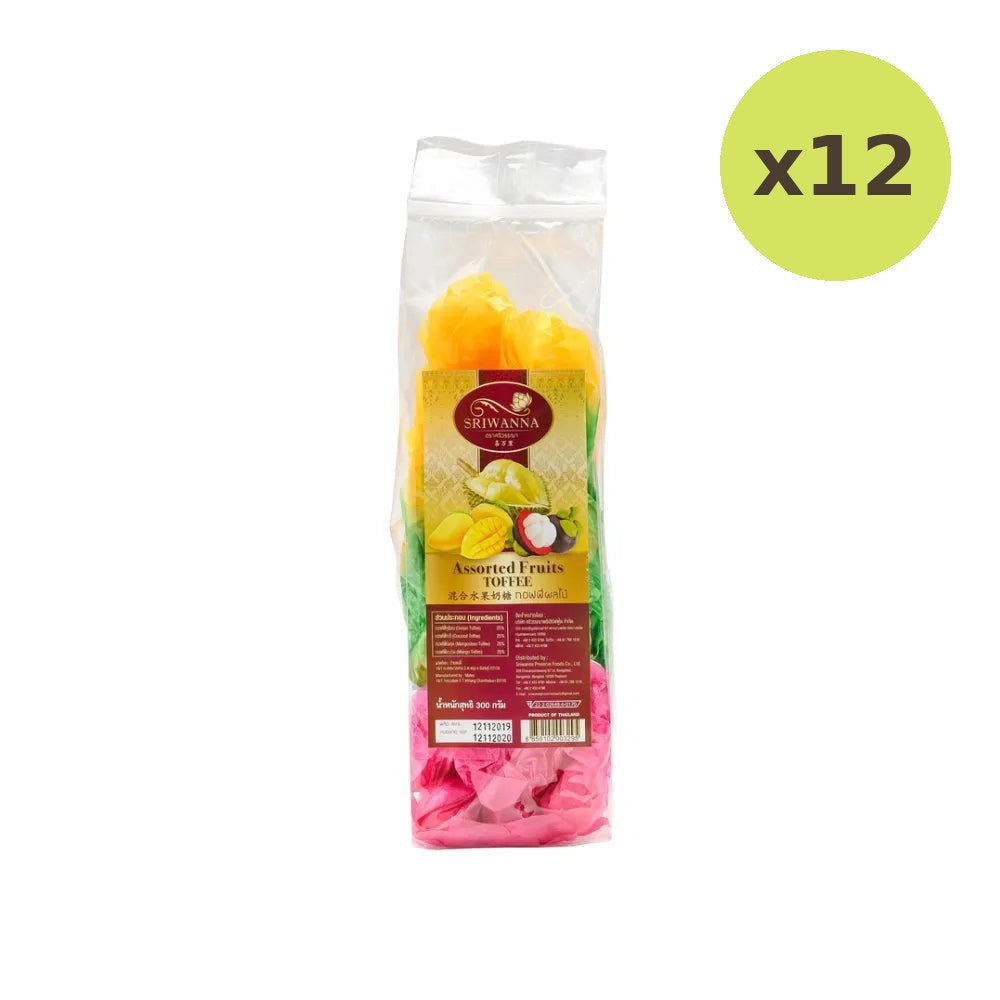 Sriwanna Assorted Fruits Toffee 250g