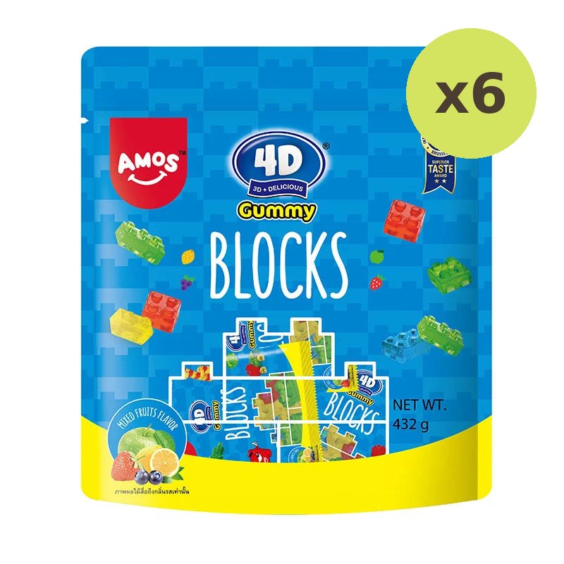 Amos 4D Gummy Blocks 432g