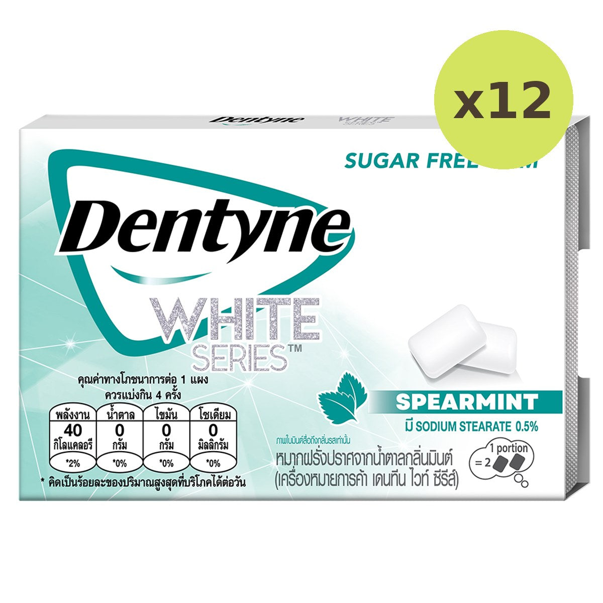 Dentyne White Series Mint Flavored Sugar Free