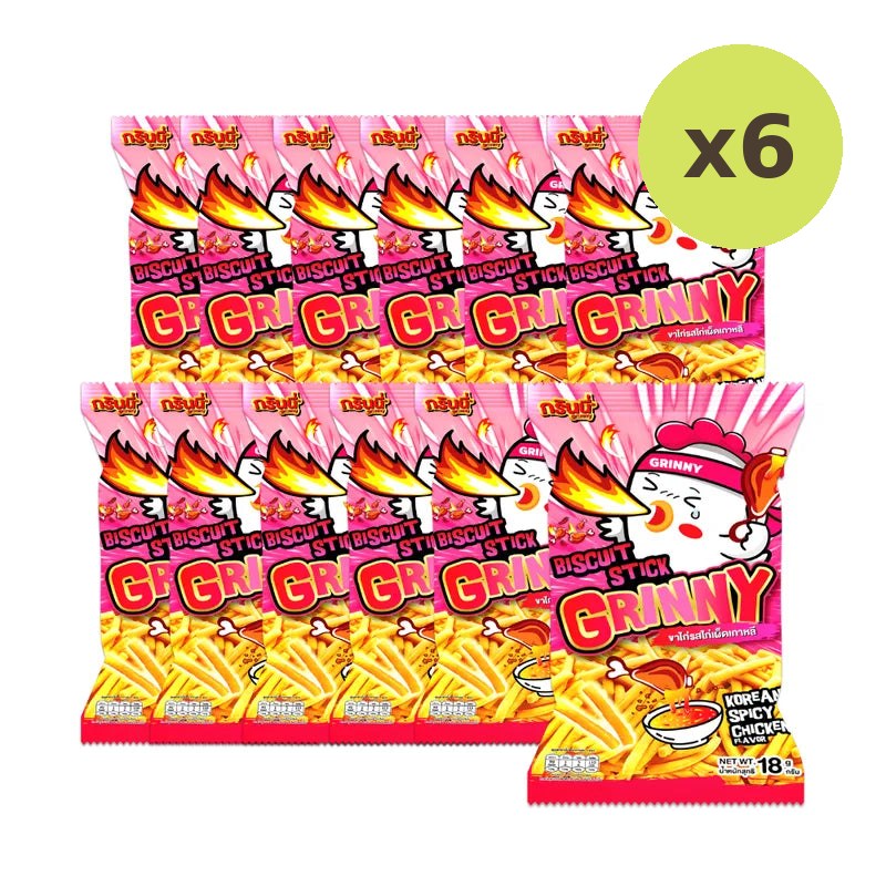 Grinny Biscuit Stick Korean Spicy Chicken Flavour 18g