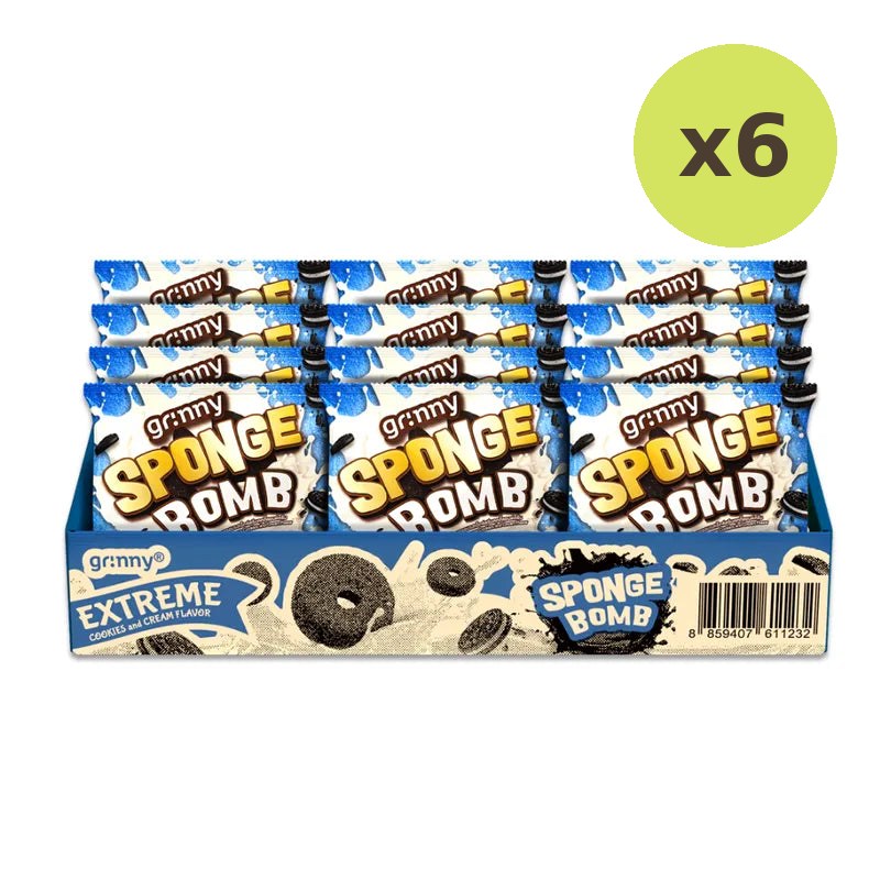 Grinny Sponge Bomb Snack Extreme Cookies And Cream Flavor 15g