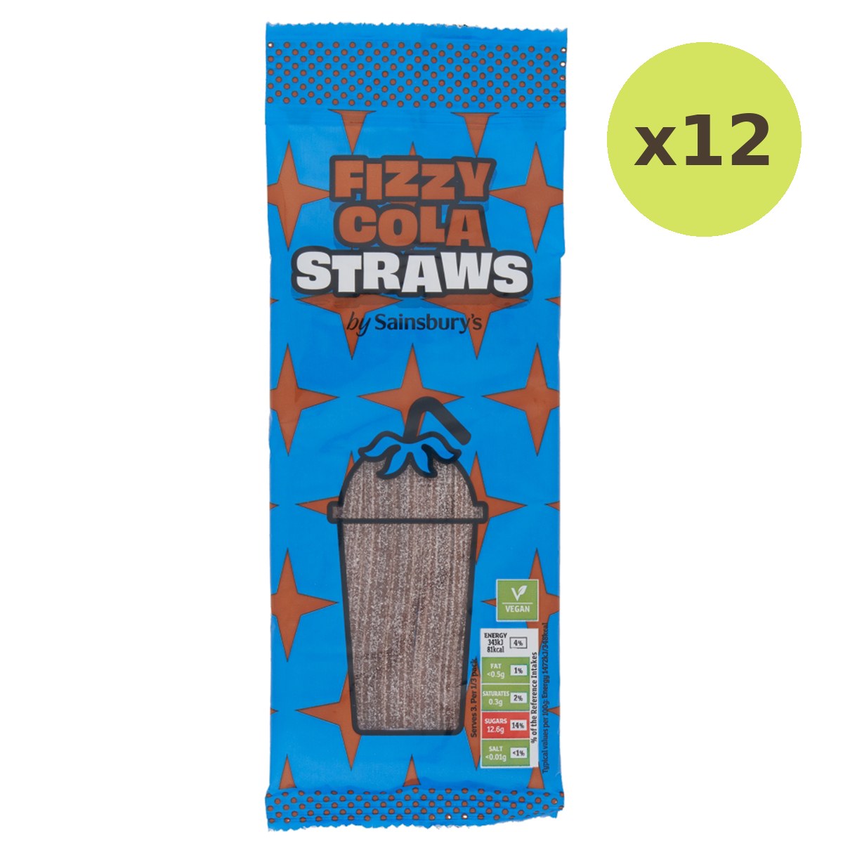 Sainsbury's Fizzy Cola Straw Sweets