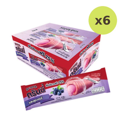 Grinny Blueberry Coated Snack Filled With Cream 15g