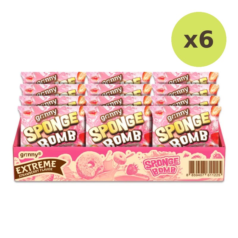Grinny Sponge Bomb Snack Extreme Strawberry Flavor 15g
