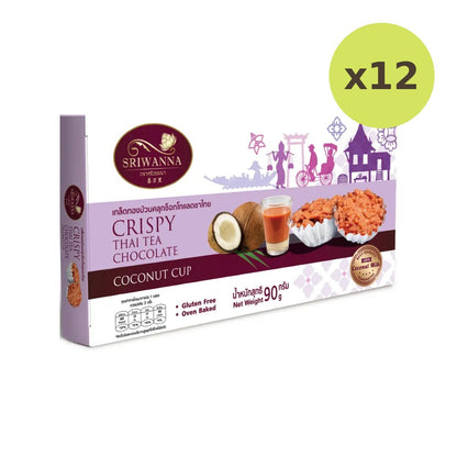 Sriwanna Crispy Thai TEA Chocolate Coconut CUP 90g