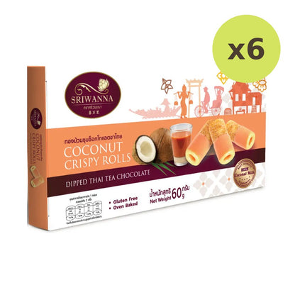 Sriwanna Coconut Crispy Rolls Dipped Thai TEA 60g