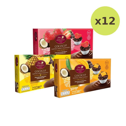 Sriwanna Cococup Crispy Chocolate Coconut Cup Topping Fruit 80g