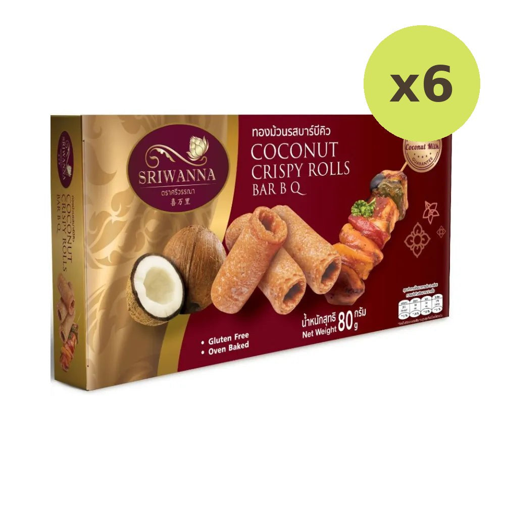Sriwanna Sriwnna Coconut Crispy Rolls BAR B Q 80g