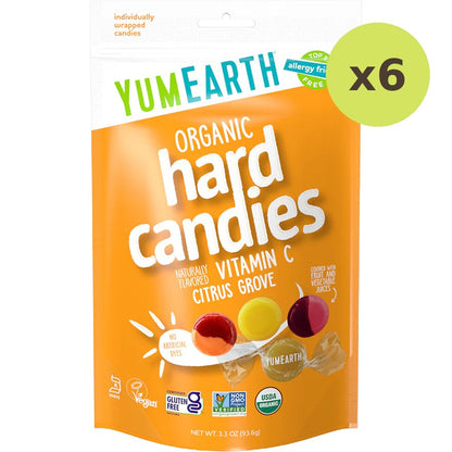 YumEarth Organic Citrus Grove Vitamin C Drops Candies