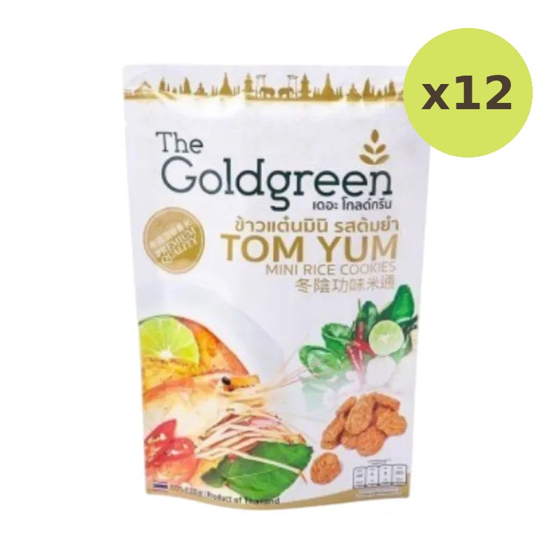 The Goldgreen TOM YUM Mini Rice Cookies 40g