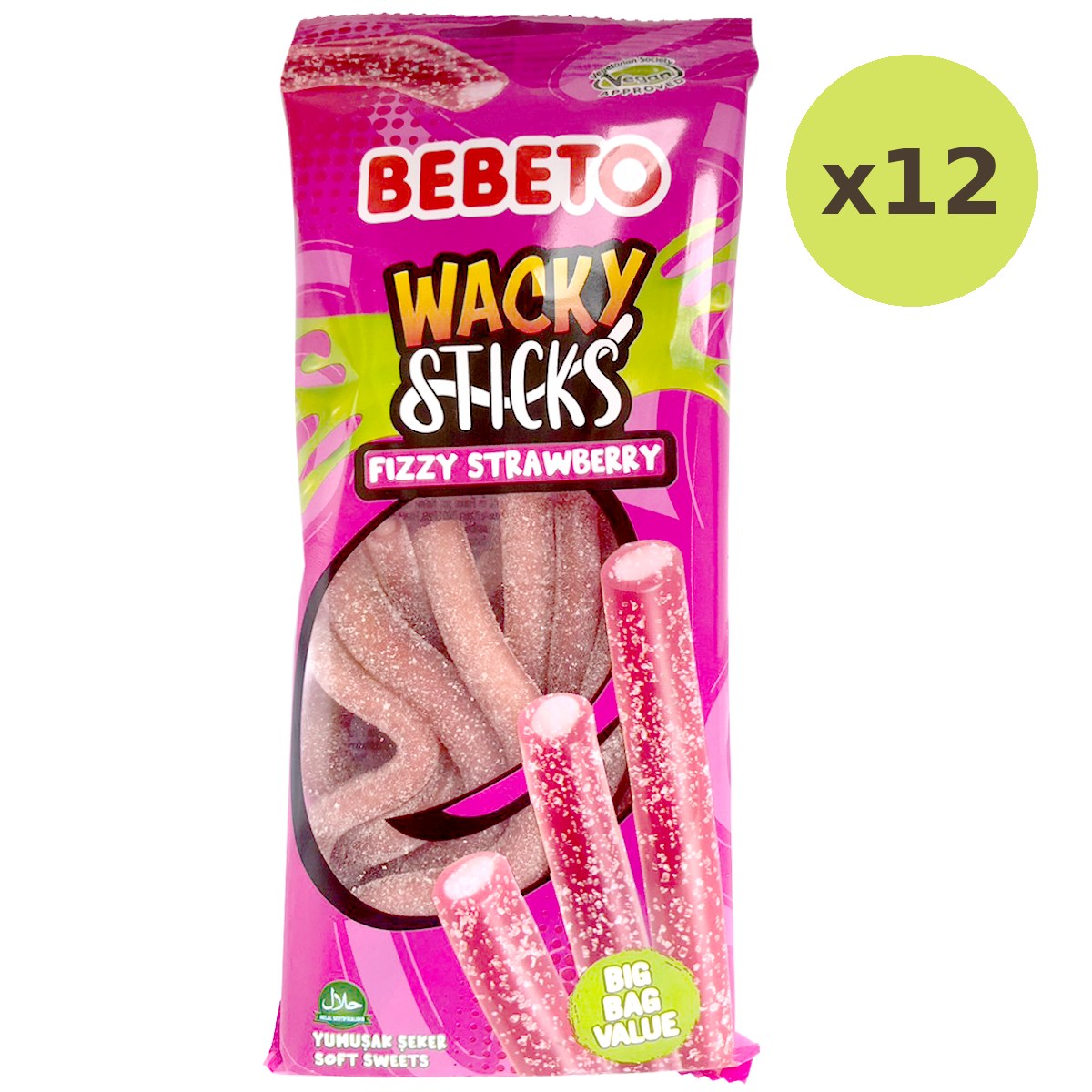 Bebeto Fizzy Strawberry Wacky Stick