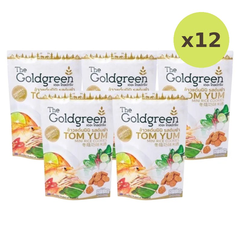 The Goldgreen Tom Yum Flavored Mini Rice Cookies 40g