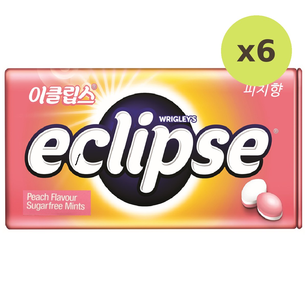 Wrigleys Eclipse Sugarfree Mints : Peach Flavor