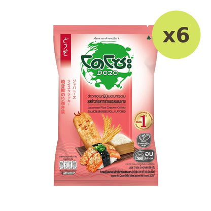 Dozo Japanese Rice Cracker Grilled Salmon Seaweed Roll Flavored