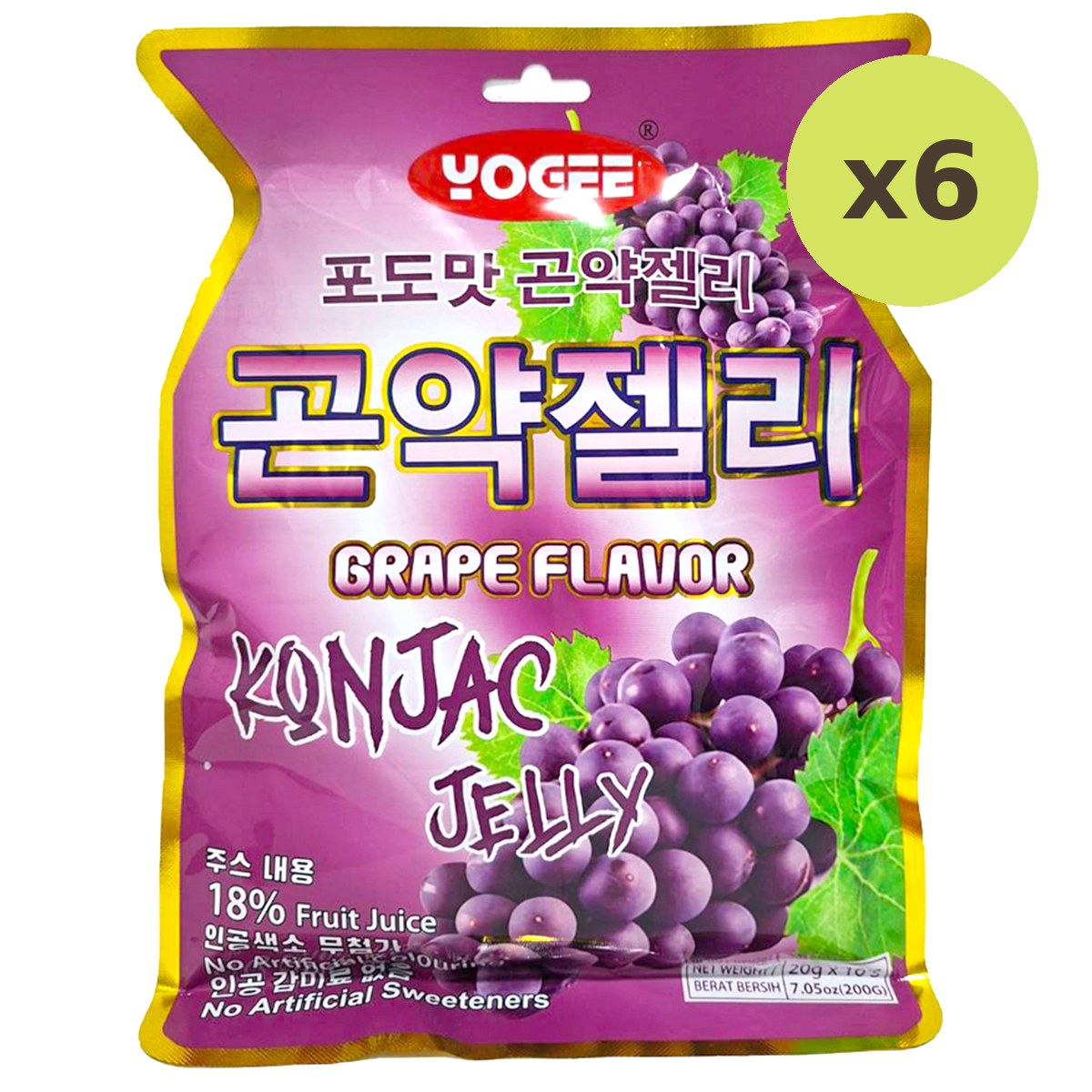 Yogee Grape Flavour Konjac Jelly