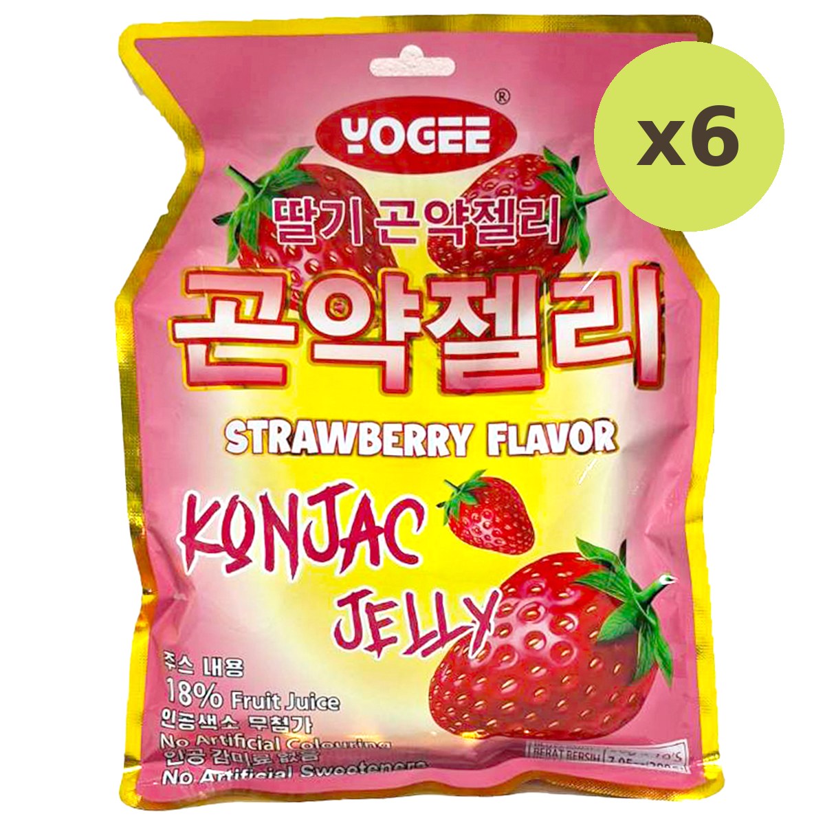 Yogee Strawberry Flavour Konjac Jelly