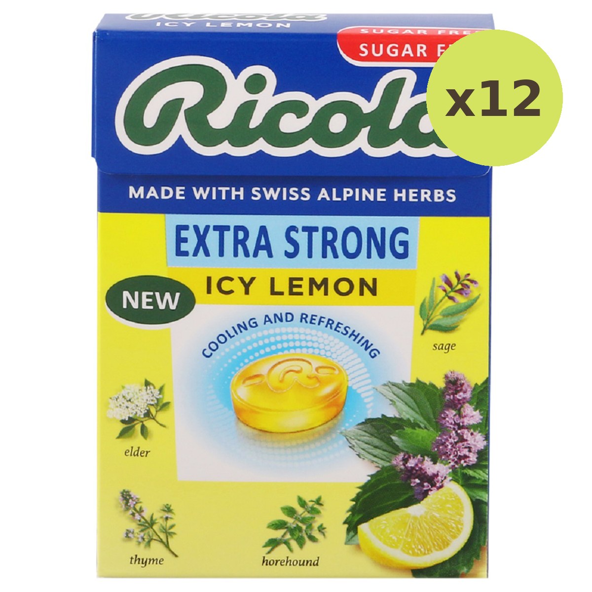 Ricola Icy Lemon Candy Sugar Free