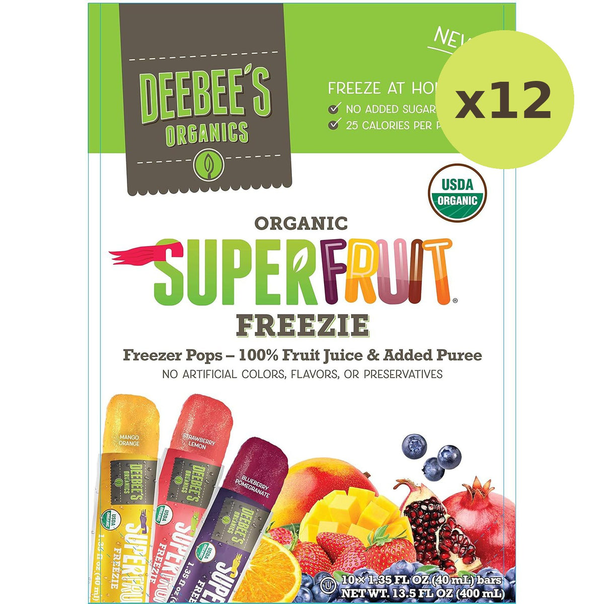 Deebees Organic Super Fruit Freezie