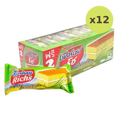 Fershay Richs Pandan Flavored Layer Cake Filled With Cream 15g