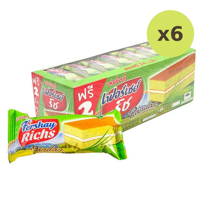 Fershay Richs Pandan Flavored Layer Cake Filled With Cream 15g