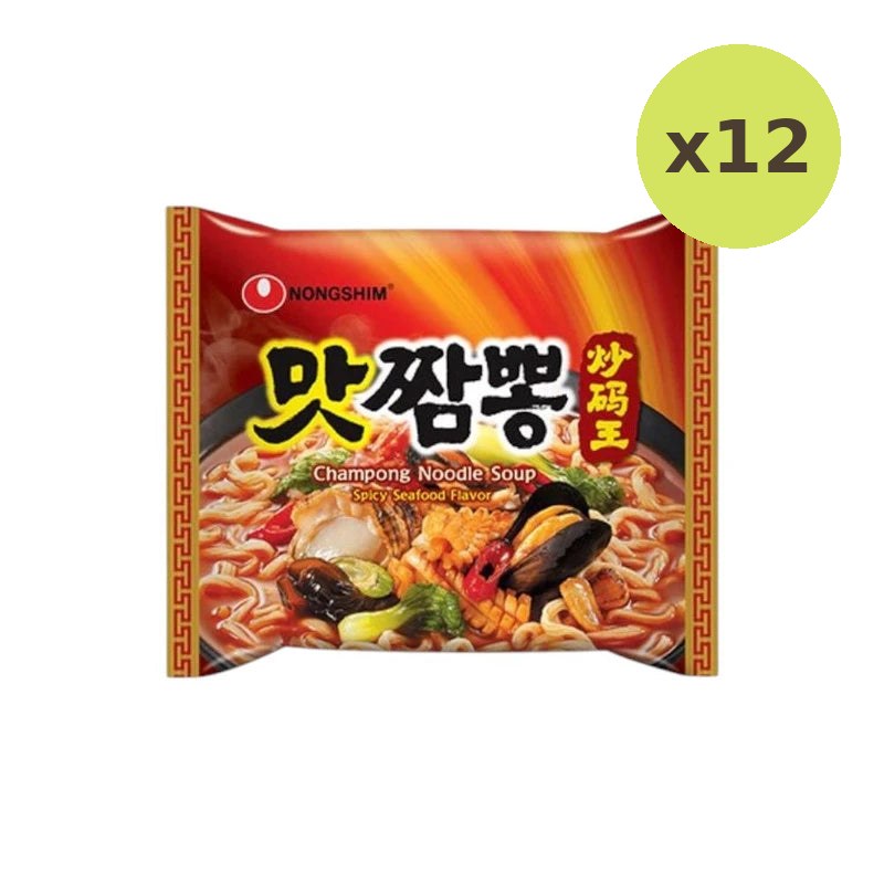 Nongshim Champong Noodle Soup Spicy Seafood Flavor