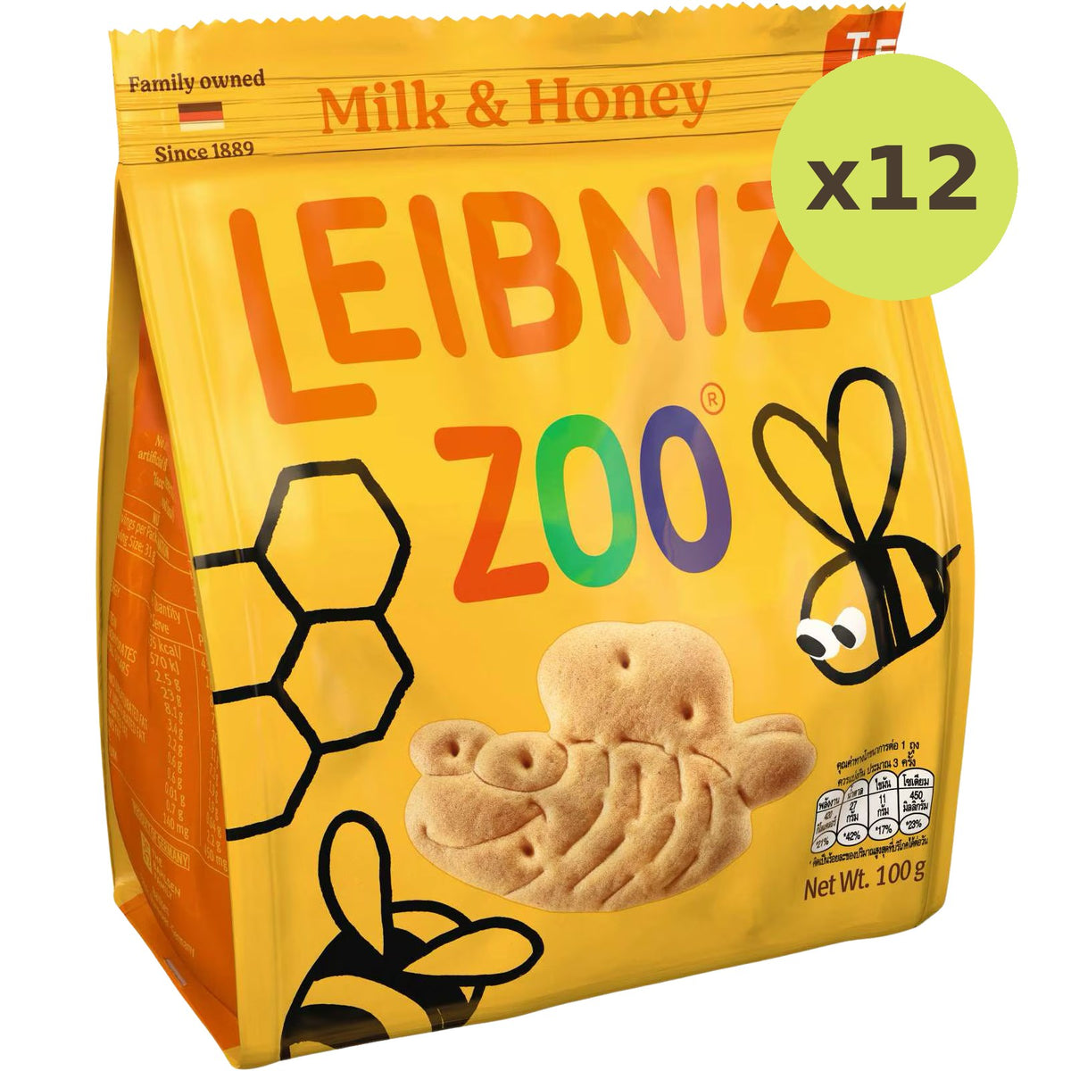 Bahlsen Leibniz Zoo Milk and Honey Biscuits