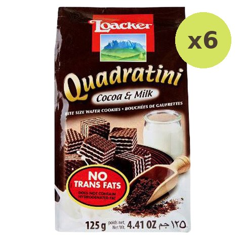 Loacker Quadratini Cocoa Milk Wafer