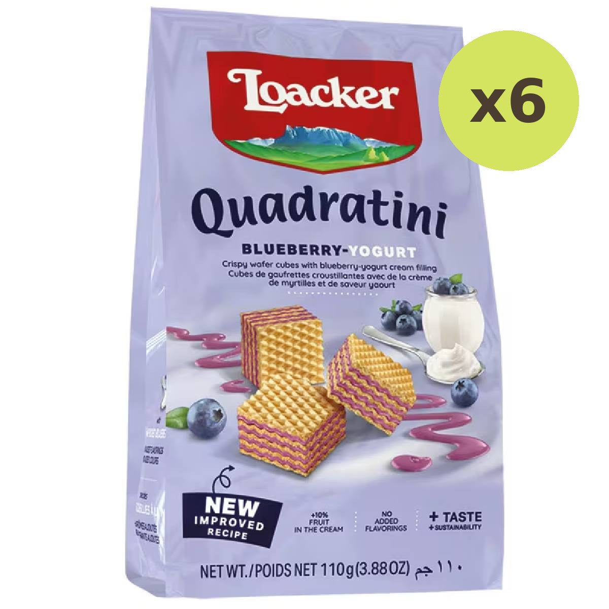 Loacker Quadratini Blueberry Yogurt Wafer