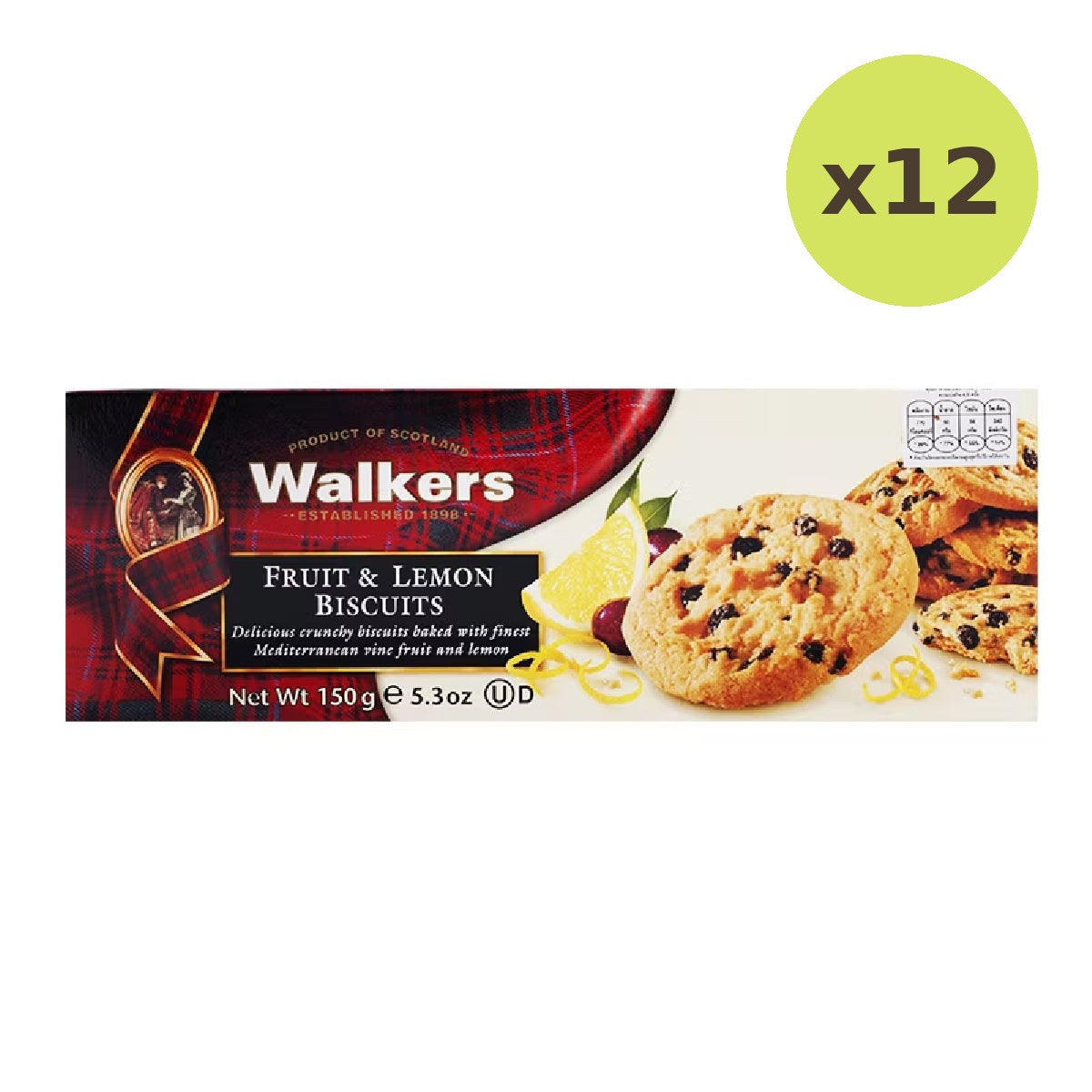 Walkers Fruit & Lemon Biscuit