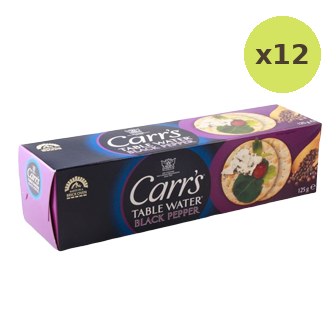 Carr's Table Water Crackers Black Pepper