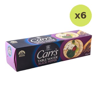 Carr's Table Water Crackers Black Pepper