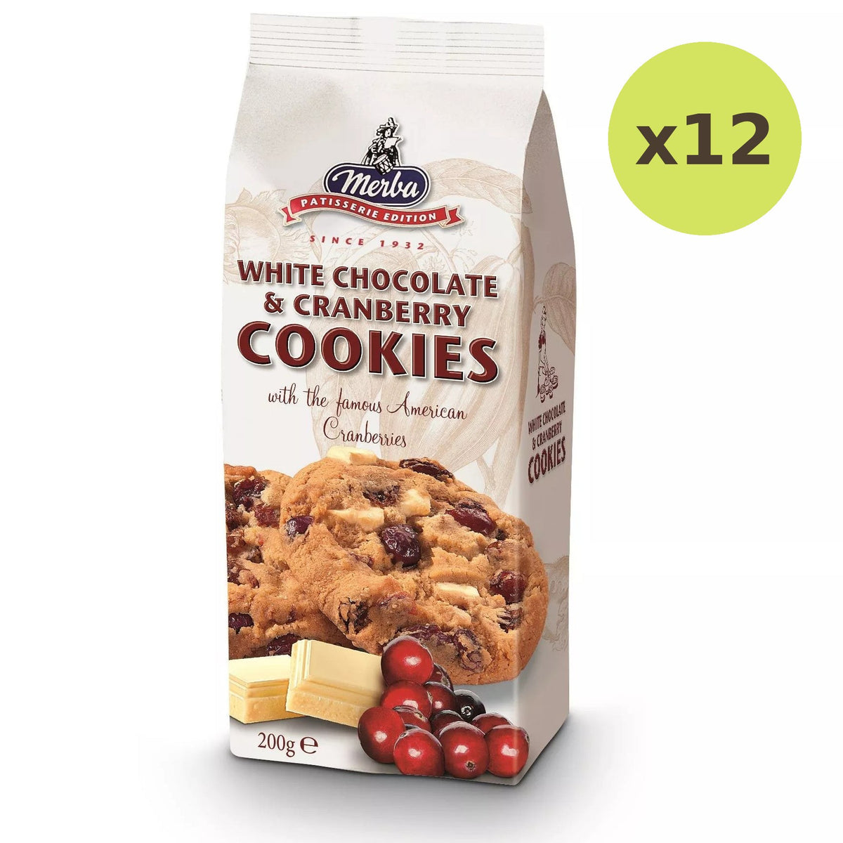 Merba White Chocolate & Cranberry Cookies